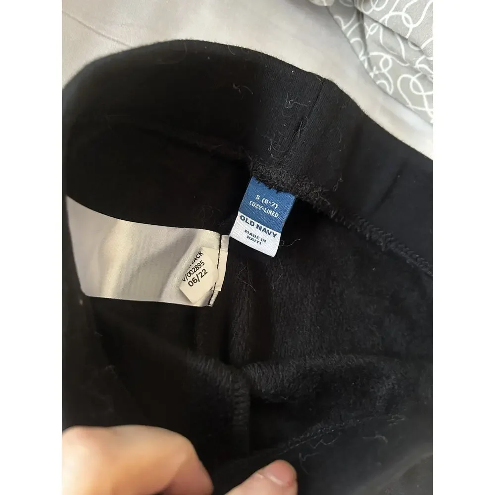 Old Navy Black Cozy Leggings size 6/7